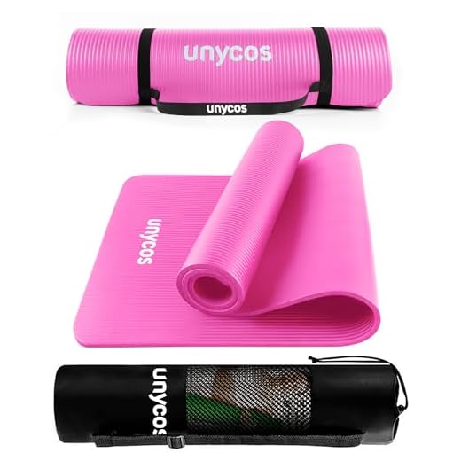 unycos - Esterilla de Deporte, Yoga, Pilates y Fitness, Gruesa (15 mm) Antideslizante【E-Book】Correa y Bolsa de Transporte, Colchoneta NBR para Gimnasio en Casa 183x60 cm | 72,04"x23,62" (Rosa Oscuro)