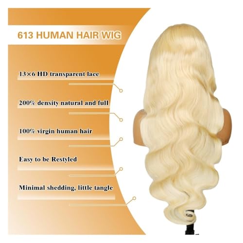 Perruque 13x6 HD lace front wig 613 blonde pour une chevelure naturelle haut de gamme