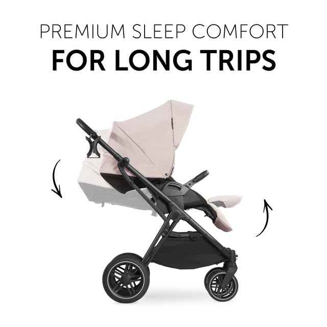 Image of Hauck Vision X Set 2 in 1 Pram & Stroller - Premium Pushchair with Carrycot, Reversible Seat, One-Hand Recline, UPF 50+ Canopy, Rubber Wheels, Foldable Design, Suitable from Birth to 4 Years (Up to 22 kg), Melange Beige
