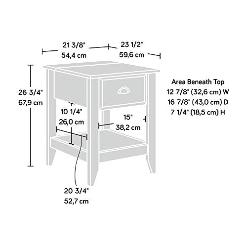 Sauder Shoal Creek Smart Center Side Table, Jamocha Wood Finish #TOP5