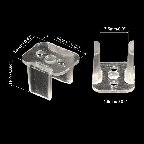 Image of MECCANIXITY LED Neon Mounting Clips Holder Mounting Bracket Support Fixing Clamps Fit 8mm Silicone LED Neon Strip Lighting, Pack of 40