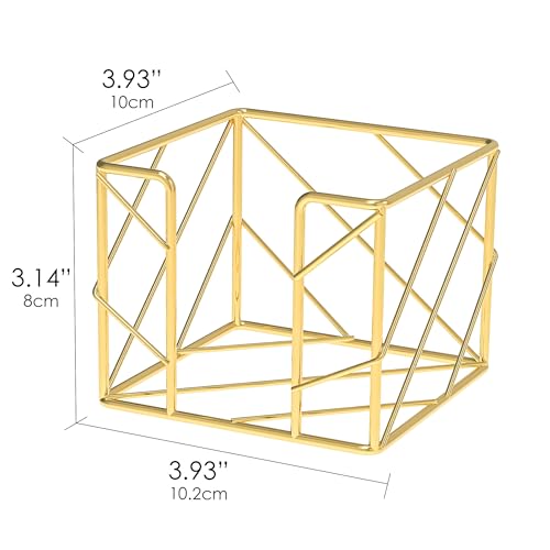 Support de cube pour notes adhésives doré bloc mémo range-notes pour bureau et maison