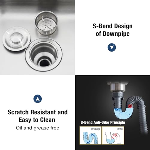 Duyvisteil 304 Stainless Steel Sink 2 Compartment Free Standing Utility Sink thumb #2
