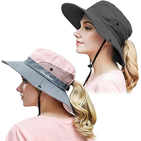 Sonnenhut für Damen, mit UV-Schutz Cover