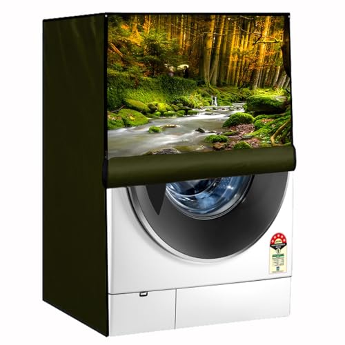 Image of Waterproof 9Kg Front Load Fully Automatic Washing Machine Cover compatible for lg /ifb /godrej /lloyd /bosch & etc Washing Machine (IFB9KGREENNATURESC10FL04)