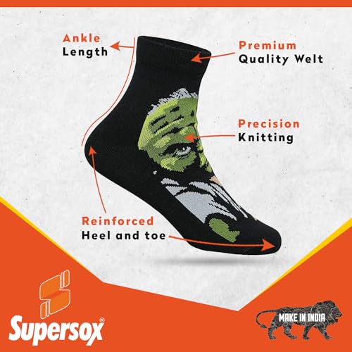 Image of Supersox Regular School Uniform Socks for Kids, Made with Breathable, Anti Odour & Moisture Absorbent Combed Cotton with a Extra Durable Welt, Ideal For All Day Wear (Pack Of 5)