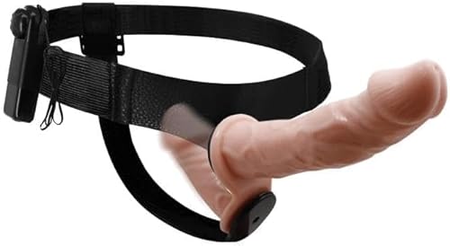 CUPIDO TOYS Doppio Vibratore Strapon, Lesbo Strapon Doppio Dildo Indossabile per Donne con Vibrazione, Cintura con Pene Doppio Indossabile per Donne