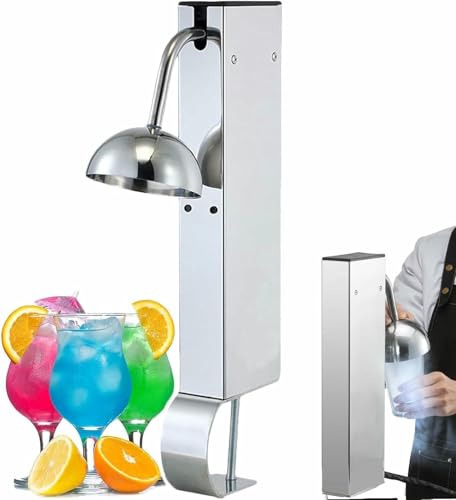 BTOIASYHF Máquina De Copa De Hielo De CO2 Comercial, Glóbulos De Vidrio Comercial, Fraster Instantáneo De Vidrio, Acero Inoxidable, 6 S/Taza De Vaso Vertical Enfriador De Vaso, para Bar, Restaurante