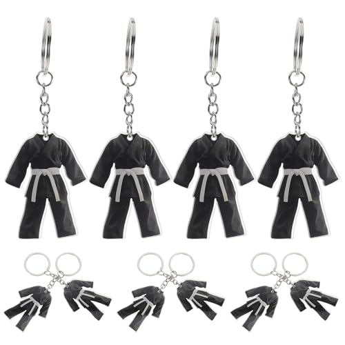 KOCKSHION 10 Unidades Llavero Acrílico de Uniforme de Taekwondo Ligero y Coleccionable, Diseño Único para Mochila Escolar o Bolso de Gimnasio en Fiestas y Cumpleaños