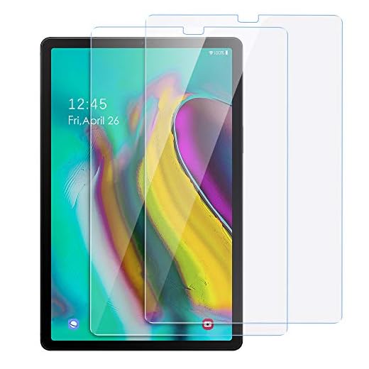 Dadanism skärmskydd passar Samsung Galaxy Tab S5e 10,5 tum (SM-T720/SM-T725), [Anti-rep] [2-pack] 9H hårdhet HD klar härdat glasfilm passar Samsung Galaxy Tab S5e 2019 - genomskinlig