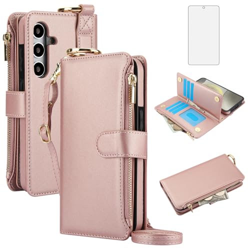 Coque Samsung S24 FE avec blocage RFID et portefeuille zippé pour une sécurité maximale