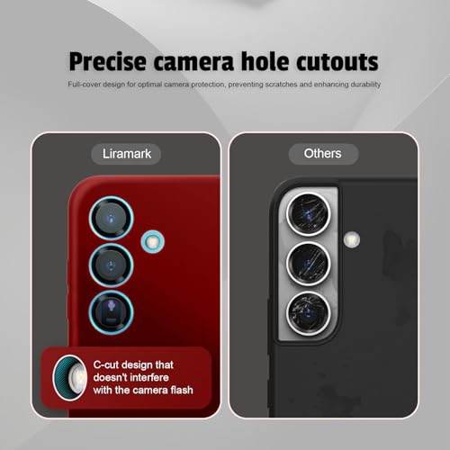 Image of LIRAMARK Liquid Silicone Soft Back Cover Case for Samsung Galaxy S25 5G (Red)