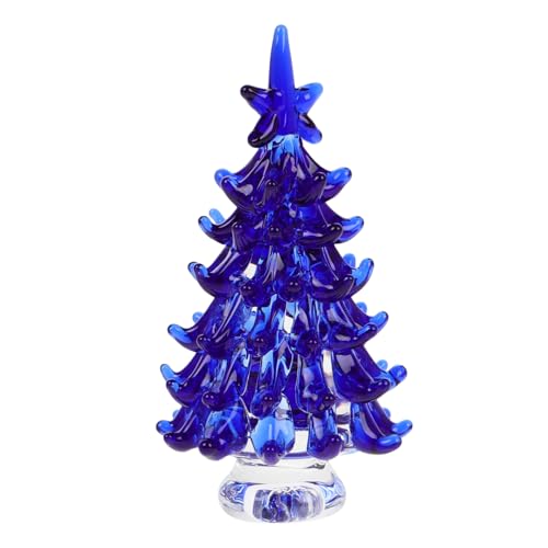 TOPPERFUN Tischdekoration Aus Treibglasbaum Dekorativer Künstlicher Baum Kristallbaumschmuck Kleiner Glasbaum Für Weihnachtsfeiertage Kiefernschmuck Kristallfiguren Blau