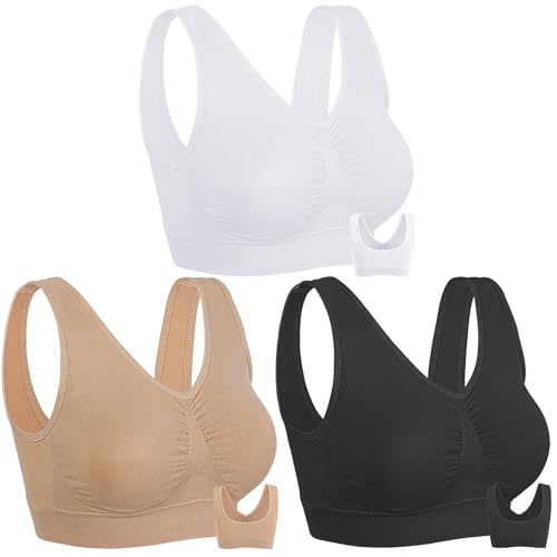 Image of Onory 3 Pack Sports Bras for Women Wirefree Padded Workout Yoga Gym Fitness Bra Medium Support