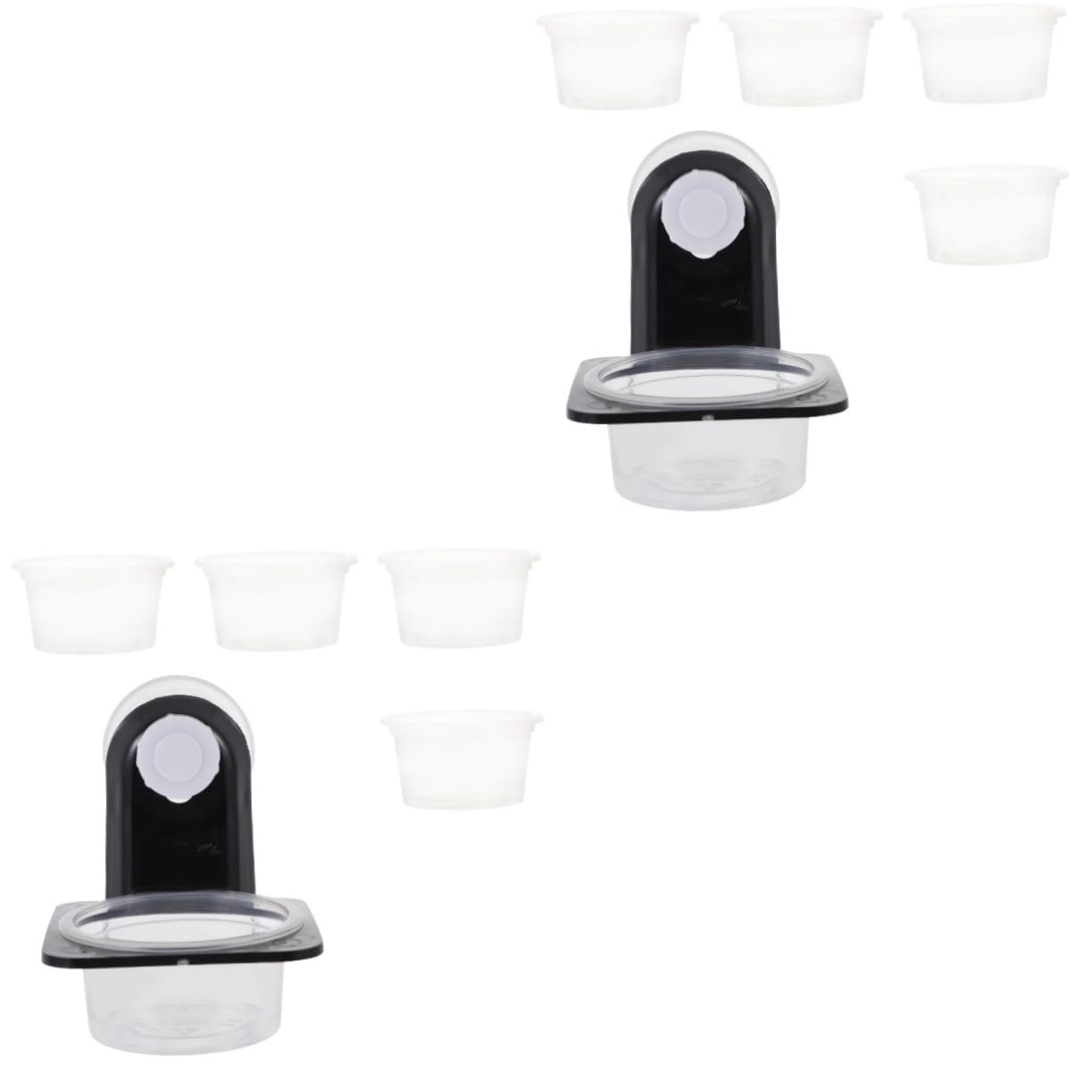 PATKAW 2 Sets reptile bowl food containers plastic fish bowls containers for food crested gecko food ledge aquarium worm cup Large Capacity Water Basin Reptile Food Basin Pet Water Dish