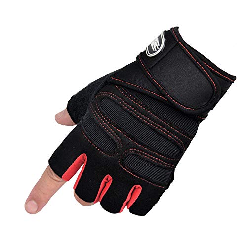 Fitness, Sports DQST Guantes para Gym, Guantes Deportivos para Gimnasio, Guantes Antideslizante y Transpirable, Guentes Diseño con Protección de Muñecas para Hombre y Mujer...
