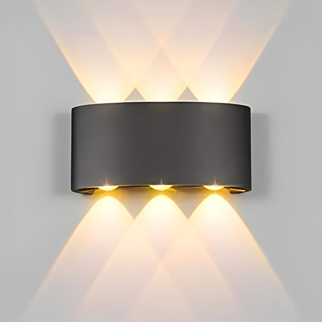 6-Way Up Down LED Wall Light, 18W, Aluminium Body, Decorative Wall Lamp, Warm White, Indoor & Outdoor Lighting, Pack of 1-image-48