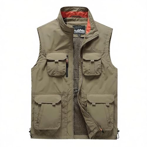 Image of Hbufnha Men's Lightweight Vest Outdoor Windbreaker Vest Jacket For Golf Safari Travel Fishing Hiking Vest