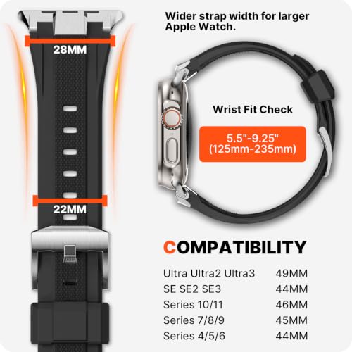 Image of Fullmosa Soft TPU Strap for Apple Watch 49 (Ultra 3 /2 /1) 46 45 44mm
