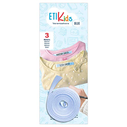 Write On Tape Blue. Iron on Fabric Labels. Without Pen