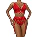 Produktbild YIQIANYI Dessous Strapse Set Frauen Dame Mode Dessous Rollenspiel Dessous Sexy Frauen Kostüme Red Solid Sexy Dessous Babydoll Hipsters Unterwäsche HeißE Dessous Kaufen Unterwäsche Mit Spitzen