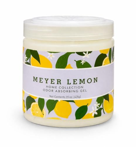 Meyer Lemon Home Collection Odor Absorbing Gel, Fresh Citrus Scent, 15 oz, Covers 450 Sq Ft, Lasts up to 90 Days