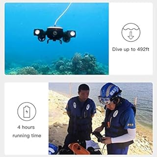 Underwater Drone with 4K UHD Camera, Remote Control ROV with Claw for Real-time Streaming, Ideal for Fishing and Marine Exploration