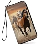 portefeuille cuir cheval ❤️【Élégant et portable】- Avec 1 dragonne amovible, c'est un portefeuille léger et de taille parfaite à tenir à la main ou à mettre dans votre sac à main ou votre sac à main. Le design tendance du sac à main pour femme convient à diverses occasions comme les voyages, les voyages d'affaires, les rendez-vous, le shopping et les fêtes