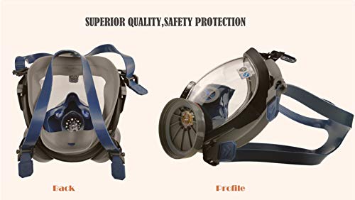 Syine Organic Vapors Full Respirator Mask Gas Mask Spray Paint Chemical Formaldehyde Dustproof Respiratory Protection,Respirator With 1 Pair Filter Cartridges And Carrier Bag #TOP7