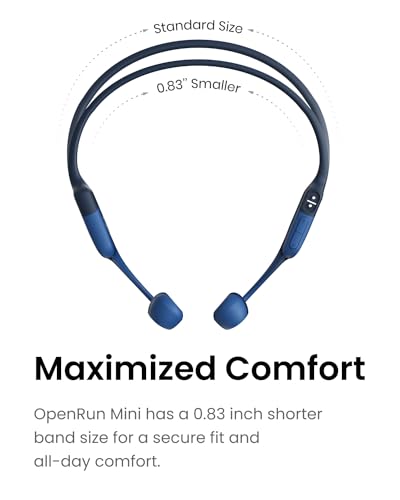 SHOKZ OpenRun Mini (AfterShokz Aeropex Mini) -Bone Conduction Open-Ear Bluetooth Sport Headphones - Waterproof Wireless Earphones for Workouts and Running - Built-in Mic, with Headband… - 6