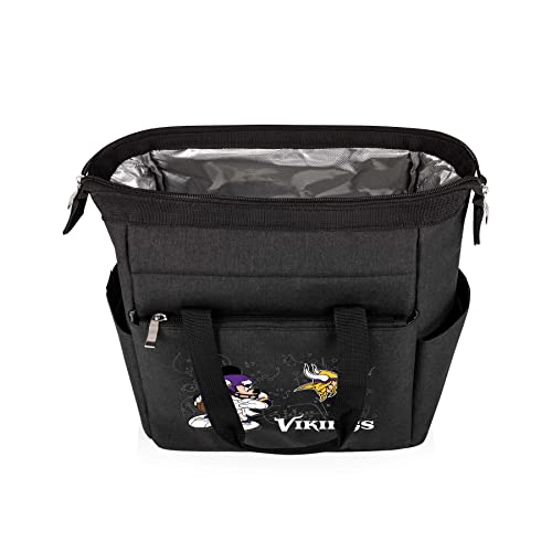 Image of PICNIC TIME NFL Mickey Mouse On The Go Lunch Bag - Soft Cooler Lunch Box - Insulated Lunch Bag, (Black)