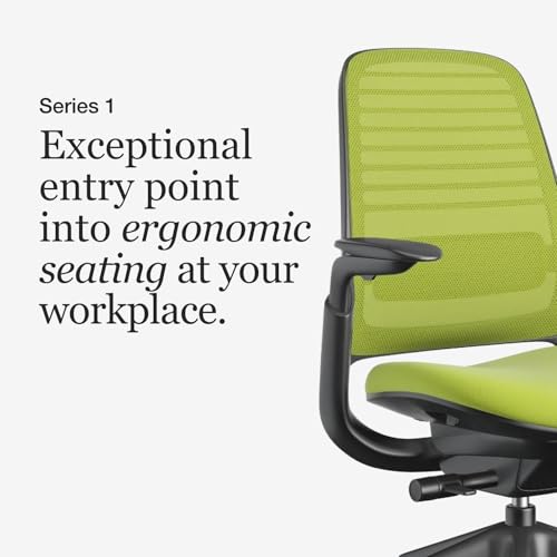 Image of Steelcase Series 1 Ergonomic Office Chair, Carpet Floors, Wasabi