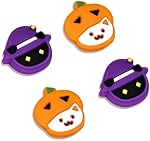DLseego 4Pcs Bouchons de poignée pour commutateur Nintendo, Bouchons en silicone doux pour contrôleurs Bouton Joy Con Lite & OLED-Orange Violet