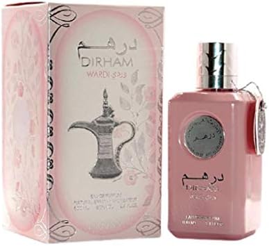 Ard Al Zaafaran Dirham Wardi EDP 100ML (3.4OZ) | Arabian Perfumery | Notes of Cardamom,Roses, Lavendar, & Vetiver for a Vibrant Everyday Essential | Floral Woody Fragrance