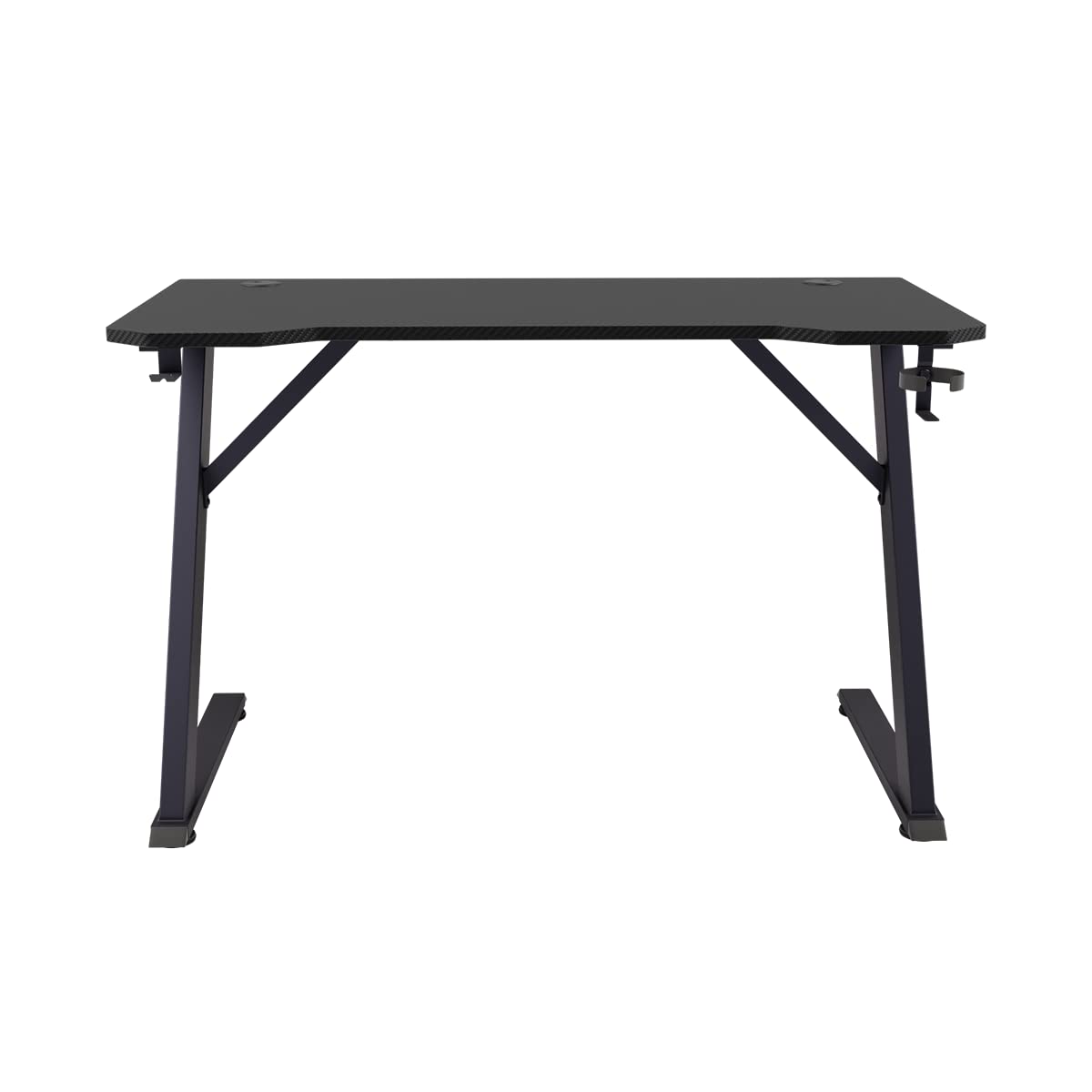 Newskill Belenor, tavolo da gioco ergonomico, 120x60x75cm, struttura in metallo, supporto per cuffie e bevande, struttura in carbonio, gestione dei cavi, fino a 200 kg, nero