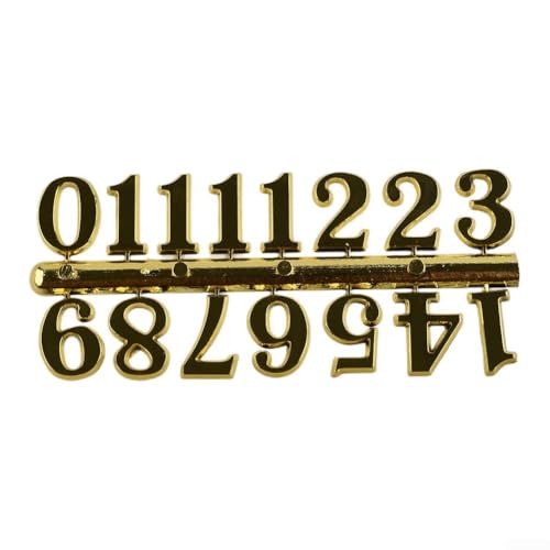 VerktygVarje gör-det-själv klocknummer, 3-pack romerska och arabiska siffror väggklocka reservdelar för heminredning, guld silver svart plast sifferkit för anpassade väggklockor (guld arabiska siffror