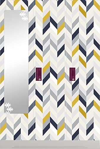 Image of CABANA HOMES Wall Stickers DIY Botanical Wallpaper for Bedroom (45 x 125 cm, 1 Roll) (6 sq. ft) Zig Zag Decorative Self Adhesive Decals Home Decor, Wardrobe, Living Room, Multicolour