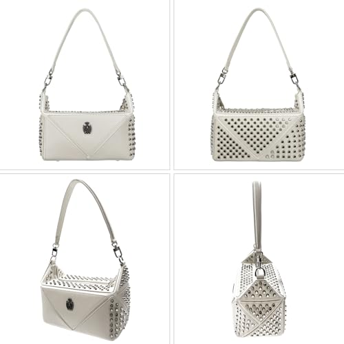 Leather shoulder Purses Stylish Studded Shoulder Bag Casual Purses Women Genuine Leather Handbags3
