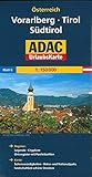  ADAC Urlaubskarte Vorarlberg, Tirol, Südtirol 1:150.000: Register: Legende - Citypläne - Stadtinfo - Ortsregister. Karte . Sehenswürdigkeiten - Natur- ... schöne Strecken (ADAC Urlaubskarten)