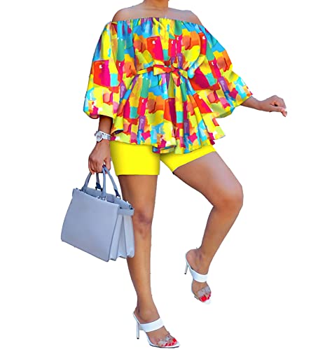 Image of Jigfar Womens Sexy 2 Piece Outfit Floral Print Jumpsuit Clubwear Summer Romper