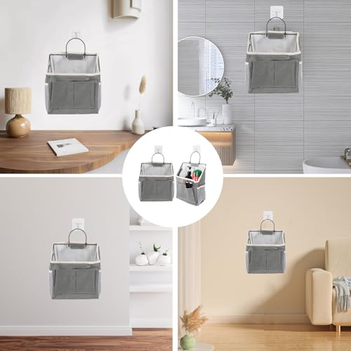 Hängeorganizer 2 Stück faltbar - Wandorganizer & Tür Organizer hängend mit Taschen für Bad, Küche, Camping - Hängende Aufbewahrungstaschen, Körbe und Camping-Organizer