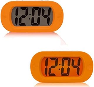 Moon mood Alarm Clock with Snooze, Large LCD Display Digital Alarm Clock Battery Powered with Snooze / Night Light Function for Kids, Suitable for Home Office Travel (Battery not Including)