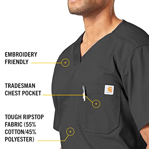 Image of Carhartt Ripstop & Sub-Scrubs Scrubs for Men, Utility Scrub Tops