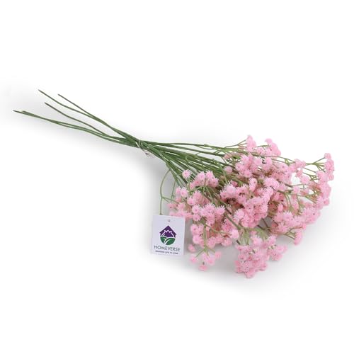 Image of HOMEVERSE Baby Breath /Gypsophila Artificial Fake Silk Plants Wedding Party Decoration Real Touch Flowers DIY Home Garden(Pink-05)