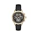 Michael Kors Women's Access Gen 4 Runway Plated Touchscreen Watch with Stainless Steel Silicone Strap, Black, 18 (Model: MKT5053), Gold Tone Case/Black Silicone band