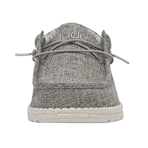 Image of HEYDUDE Men's Wally Eco Linen Iron Size 15 | Men's Shoes | Men's Lace Up Loafers | Comfortable & Light-Weight