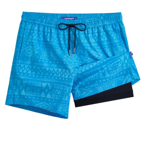 Image of maamgic Mens 5 Inch Stretch Swimming Shorts Compression Liner Swim Trunks Swimwear Bathing Suits Beach Wear Swim Suits