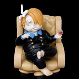 BRALEM Anime Figuras One Piece Comer Carne Luffy/Vino Tinto Sanji/Beber Zoro PVC Action Statue Modelo Juguetes Dibujos Anime Muñecas Adornos de Escritorio,Gifts/Manualidades con Cajas de Colores