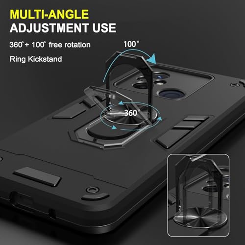 Image of NDCOM for Redmi 12C Back Covers | Compatible Redmi 12 C Back Cover | Premium Design Redmi 12C Cover | Sleek and Stylish Back Case Ring Holder Case