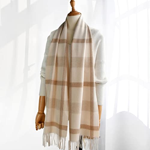 Geltdn Cashmere Scarf Men Women Classic Light Plaid Narrow Short Scarves Soft Casual Thin Warm Winter Shawl Gift (Color : B, Size : One Size) #TOP3